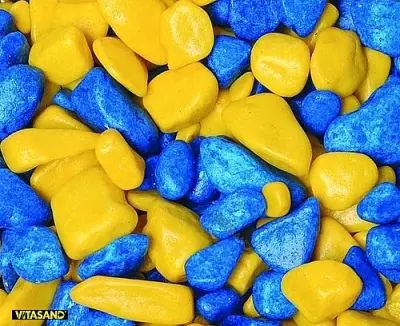 Yellow and Navy Blue